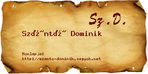 Szántó Dominik névjegykártya